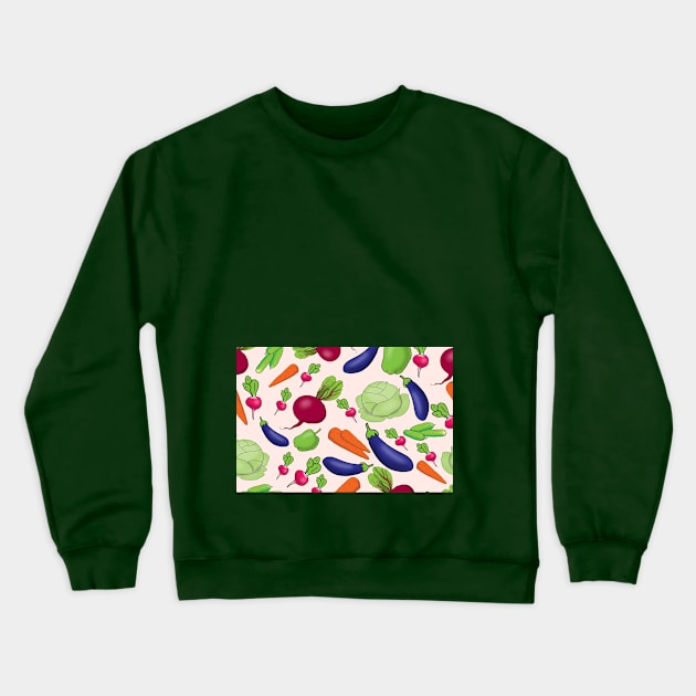 bright colored vegetables Crewneck Sweatshirt by sonaart